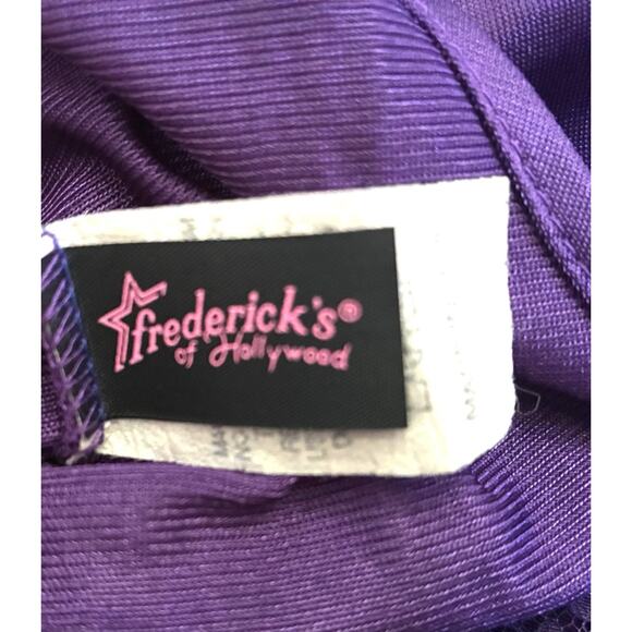 Frederick’s of Hollywood Nightgown Slip Dress – Purple Nylon L, USA (Vtg) - Picture 6 of 7